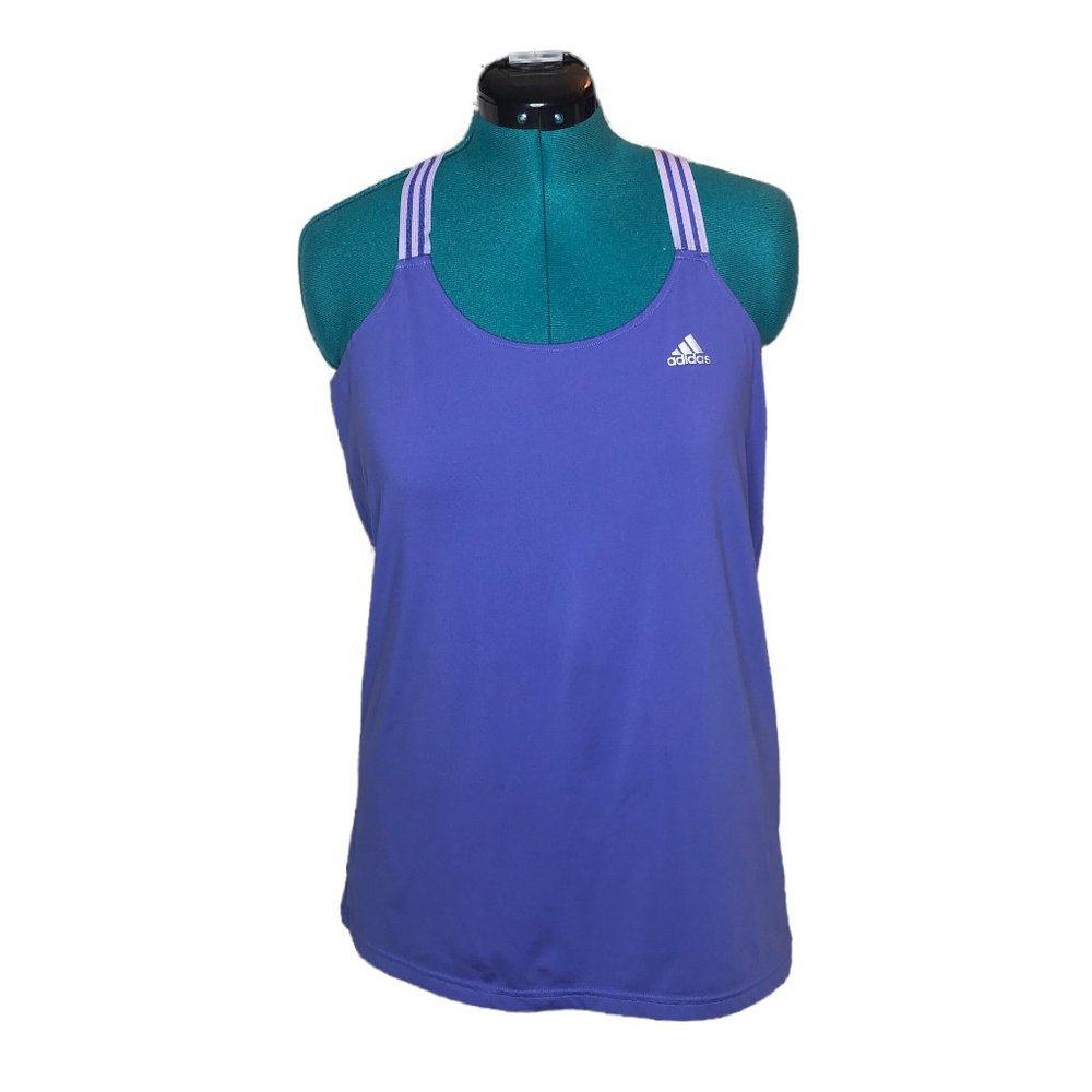 Adidas Climalite Training Performer Sport Tank Purple Racerback